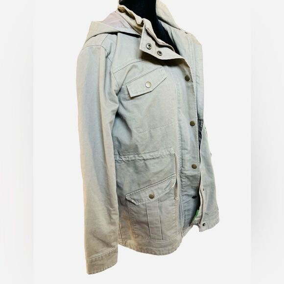 O'Neill Utility Coat Size Small Onofre Anorak Jacket Parka Military Beige - Picture 6 of 11